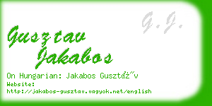 gusztav jakabos business card